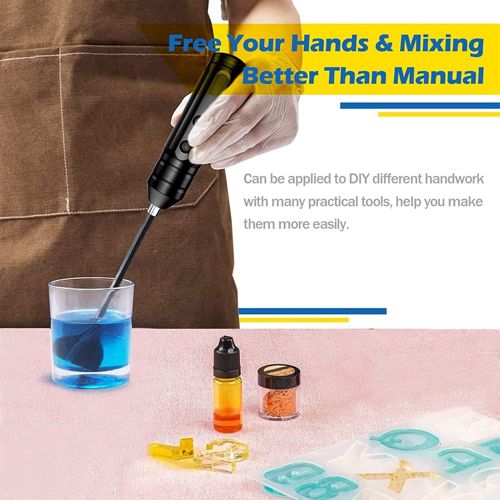 PLEASANT Electric Resin Mixer - Professional Epoxy Resin Drill Set for Tumblers, Crafts & DIY Projects - Perfect for Resin Art, Jewelry Making & Woodworking