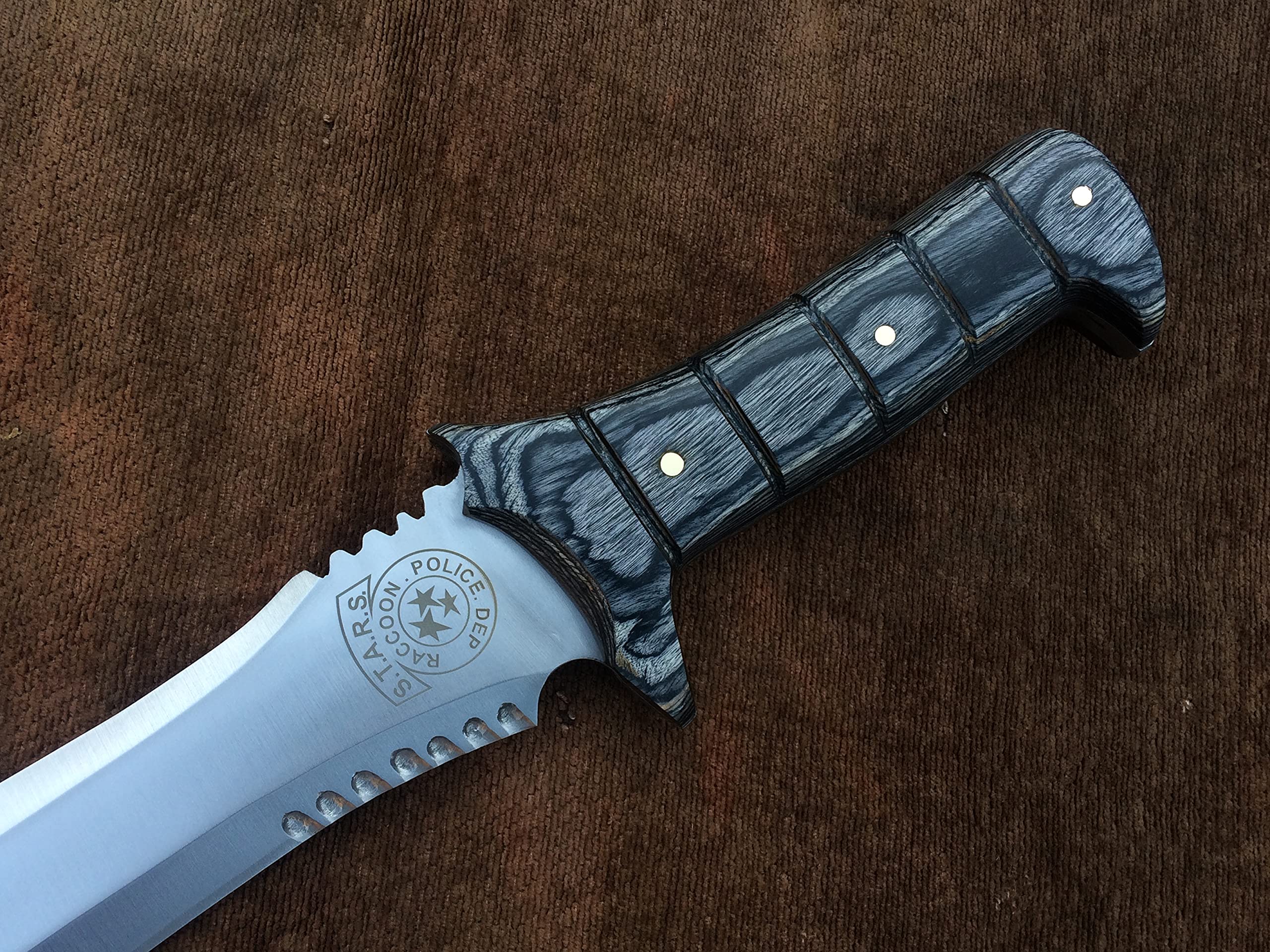 SUFI Custom Handmade 5160 Spring Steel Full Tang RE4 Leon Kennedy's Knife - High Quality Survival Knife, Hunting & Outdoor Tool - Perfect Birthday Gift for Gamers & Collectors