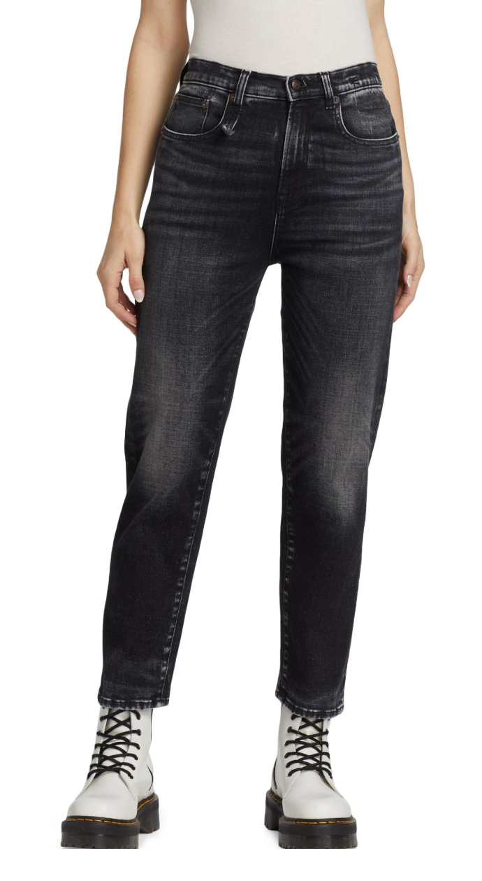 R13 Shelley Slim Fit Mid Rise Jeans for Women - Size 29 | Comfortable Stretch Denim Pants for Casual Wear & Everyday Outfits