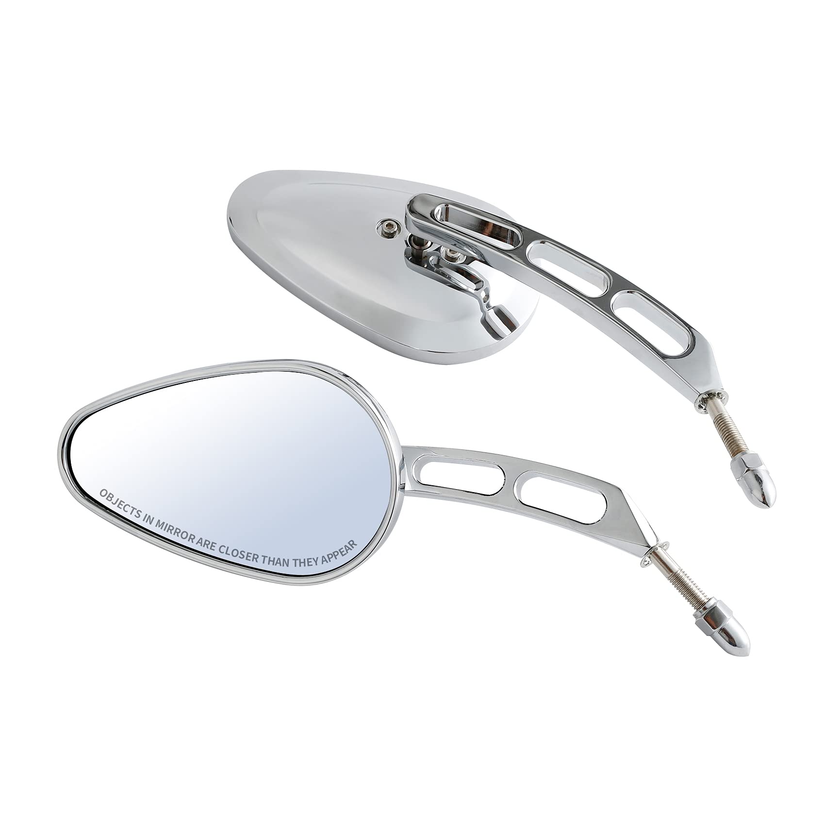 TCT-MOTORPARTS 8mm Rear View Mirrors for Harley Davidson Touring Street Glide FLHX (2006-2017), Dyna Street Bob FXDB (2007-2017), Softail Fat Boy FLSTF (1990-2017) - Universal Fit, Durable Motorcycle Accessories for Enhanced Safety & Style on the Road