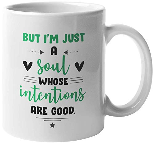 Positive Intentions Quote Coffee Mug - 11oz Inspirational Tea Cup for Home & Office Decor, Gifts - Perfect for Daily Motivation & Relaxation