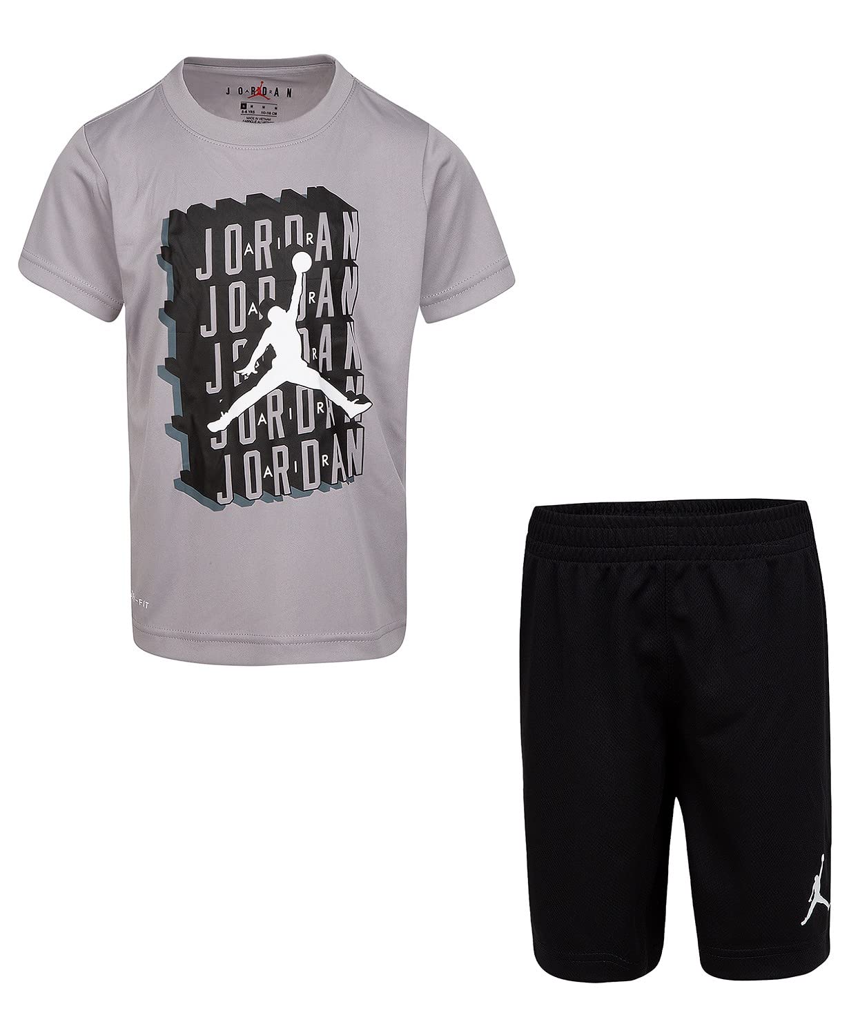 Jordan Toddler Boys Dri-FIT Jumpman T-Shirt & Shorts 2-Piece Athletic Set - Perfect for Playtime, Sports & Casual Wear