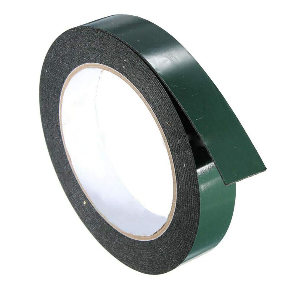 6PCS Heavy Duty Double Sided Foam Tape - 1mm x 12mm x 10m Waterproof Automotive Adhesive for License Plates, Car Trims & Home Decor (Black) - Perfect for Indoor/Outdoor Mounting & DIY Projects