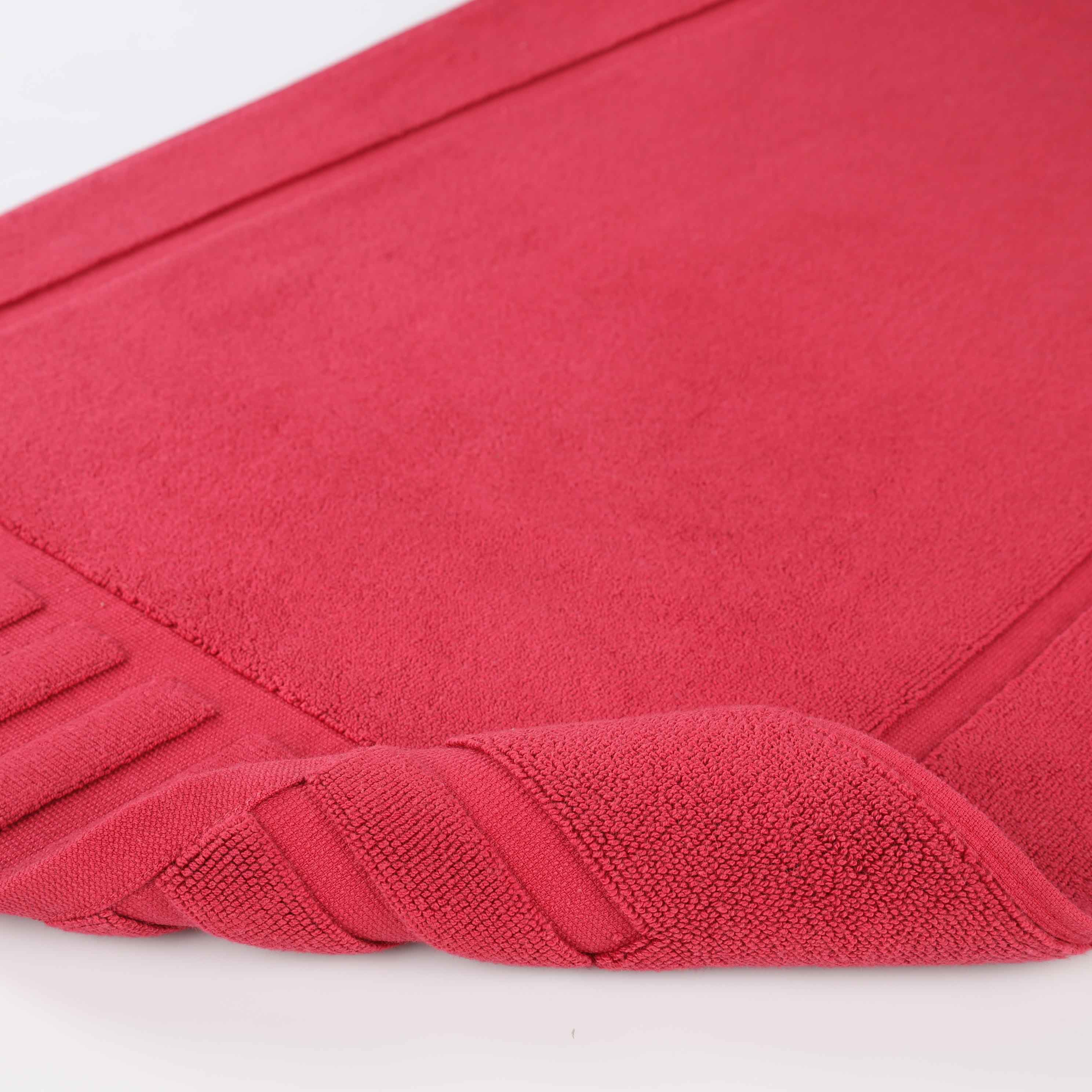 Premium Cotton Modern Geometric Border Bath Mat Set of 2 - Ultra Absorbent, Non-Slip, Quick Dry Bathroom Rug for Bath, Shower & Vanity Area