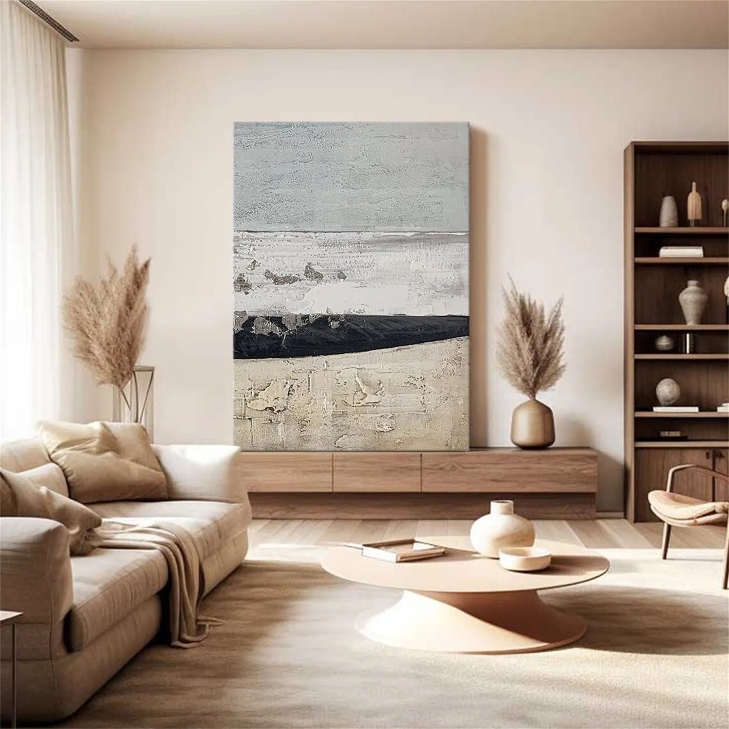 Abstract Painting #AB 147 - Modern Wall Art for Living Room, Bedroom & Office Decor | Large Canvas Artwork for Home & Office