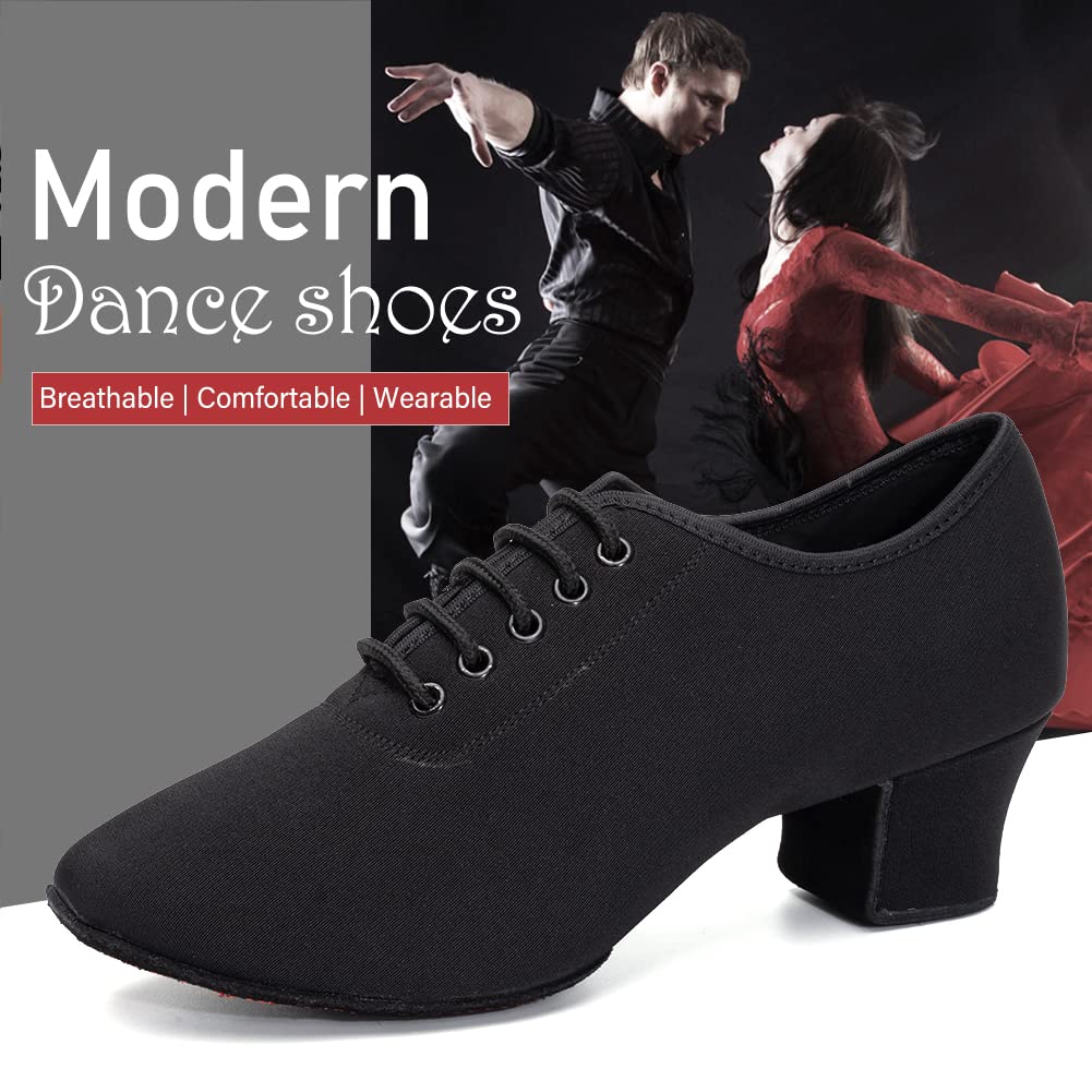 Professional Women's Ballroom Dance Shoes - Breathable Canvas Closed-Toe Salsa Shoes with Low Heel for Latin, Swing & Practice | Perfect for Social Dancing, Performances & Dance Classes