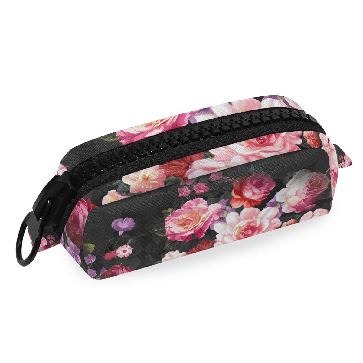 FengJu Large Capacity Pencil Case with Zipper - Floral Paisley Design for Pens, Markers, Cosmetics - Perfect for School, Office & Travel Organization