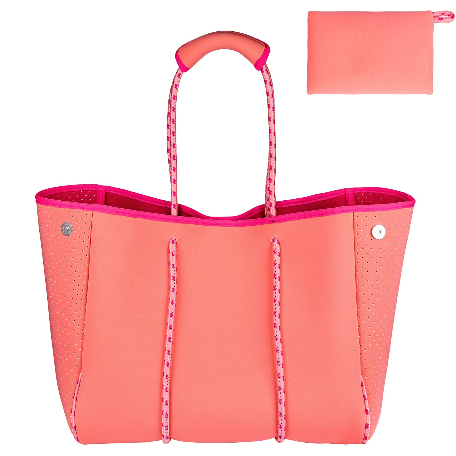 LMYYG Waterproof Neoprene Beach Bag - Large Multipurpose Tote for Travel, Gym & Swimming | Durable Shoulder Bag for Beach, Pool & Outdoor Activities