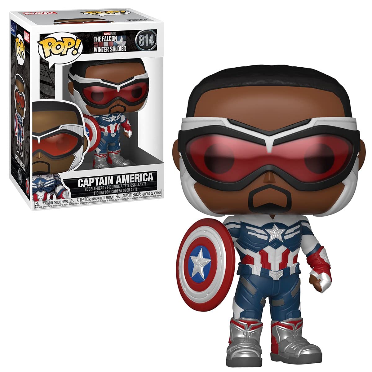 Funko Pop Marvel: Falcon & Winter Soldier - Sam Wilson as Captain America Vinyl Figure 3.75