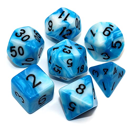 Blue Mixed White-bk Number