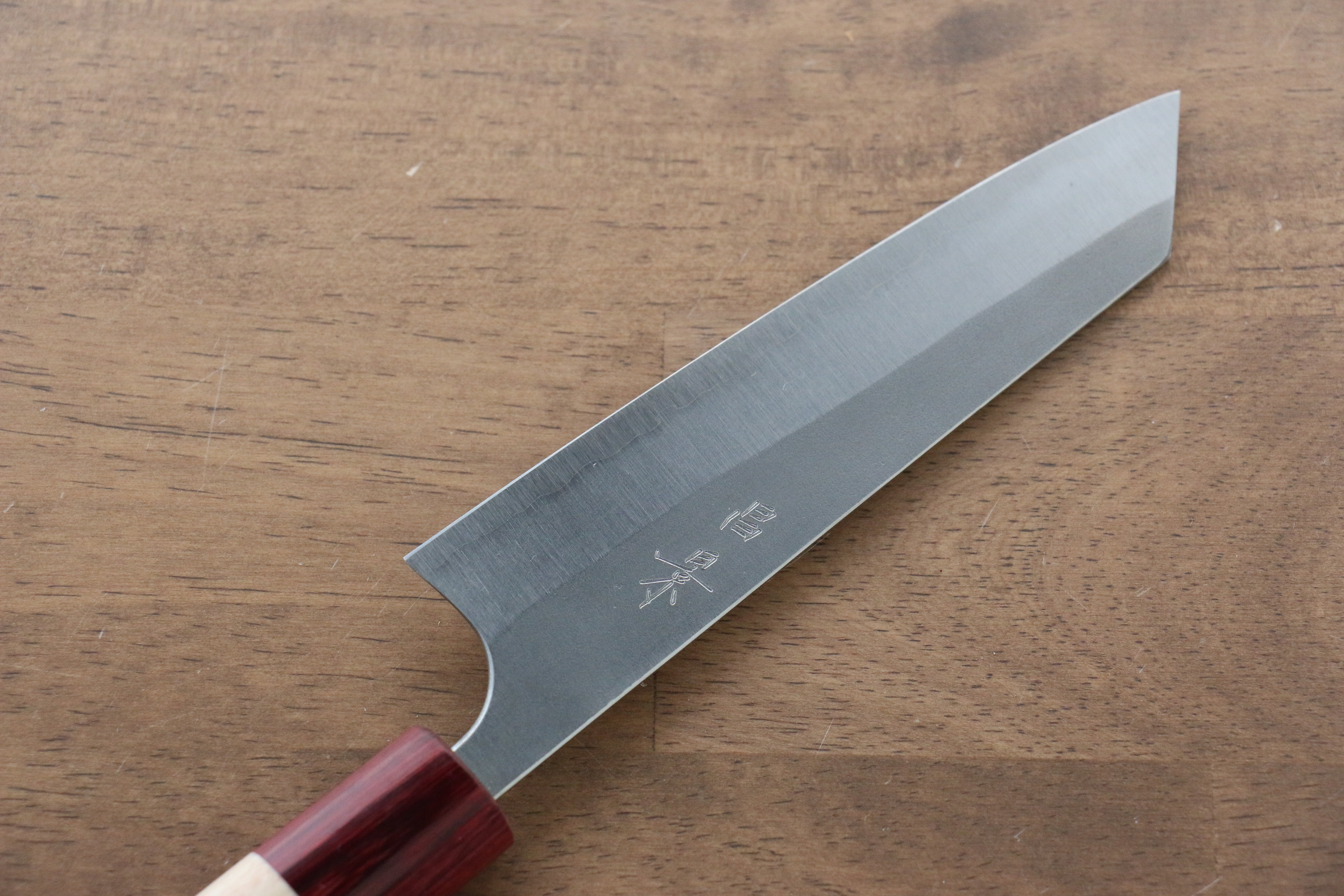 Masakage Yuki White Steel No.2 Nashiji Small Bunka Knife 130mm with Magnolia Handle - Japanese Chef Knife for Precision Slicing, Dicing & Vegetable Prep