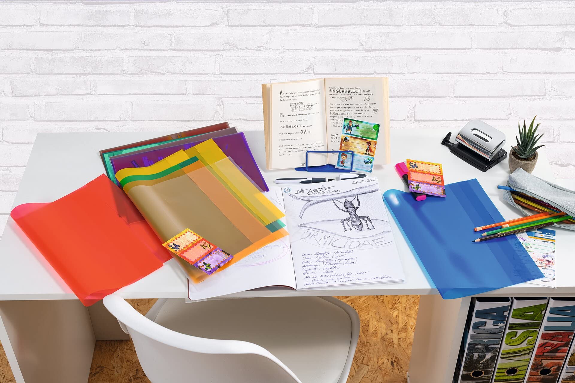 HERMA 7484 Transparent DIN A5 Exercise Book Covers - Set of 25 Durable Polypropylene Film Protectors for School Notebooks | Wipe-Clean, Reusable & Tear-Resistant | Perfect for Students, Teachers & Office Organization