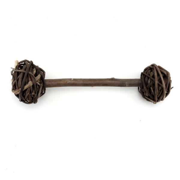 Durable Moss Hollow Barbell Dog Chew Toy - Safe & Long-Lasting Chewing for Puppies & Adult Dogs - Perfect for Teething, Boredom Relief & Dental Health