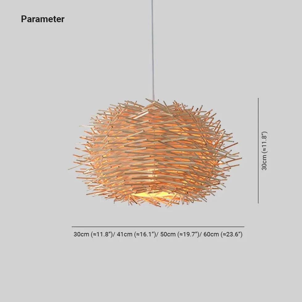Modern Wooden Stick Spherical Pendant Light - Handcrafted Rattan Chandelier for Dining Room, Kitchen Island & Bedroom Lighting - Eco-Friendly Natural Wood Ceiling Lamp