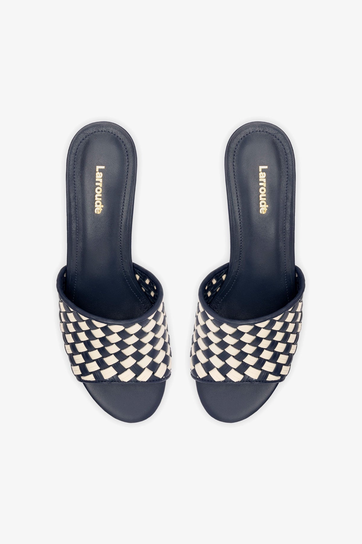 Miso Platform Sandal - Navy & Ivory Leather Women's Casual Shoes | Comfortable Summer Sandals for Beach, Walking, and Outdoor Activities