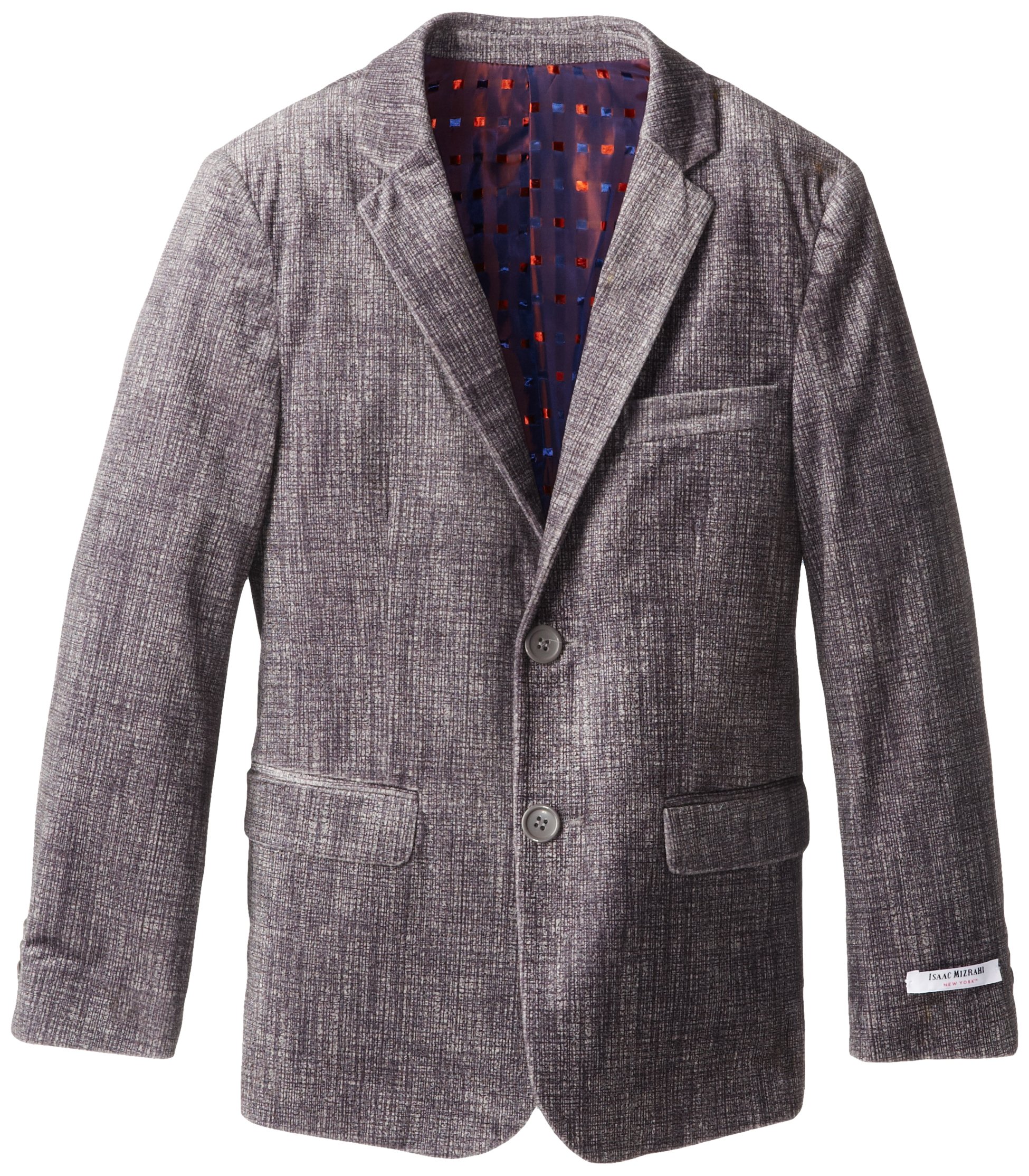 Isaac Mizrahi Boys' Velvet Blazer - Single-Breasted Formal Jacket for Kids | Perfect for Weddings, Parties & Special Occasions