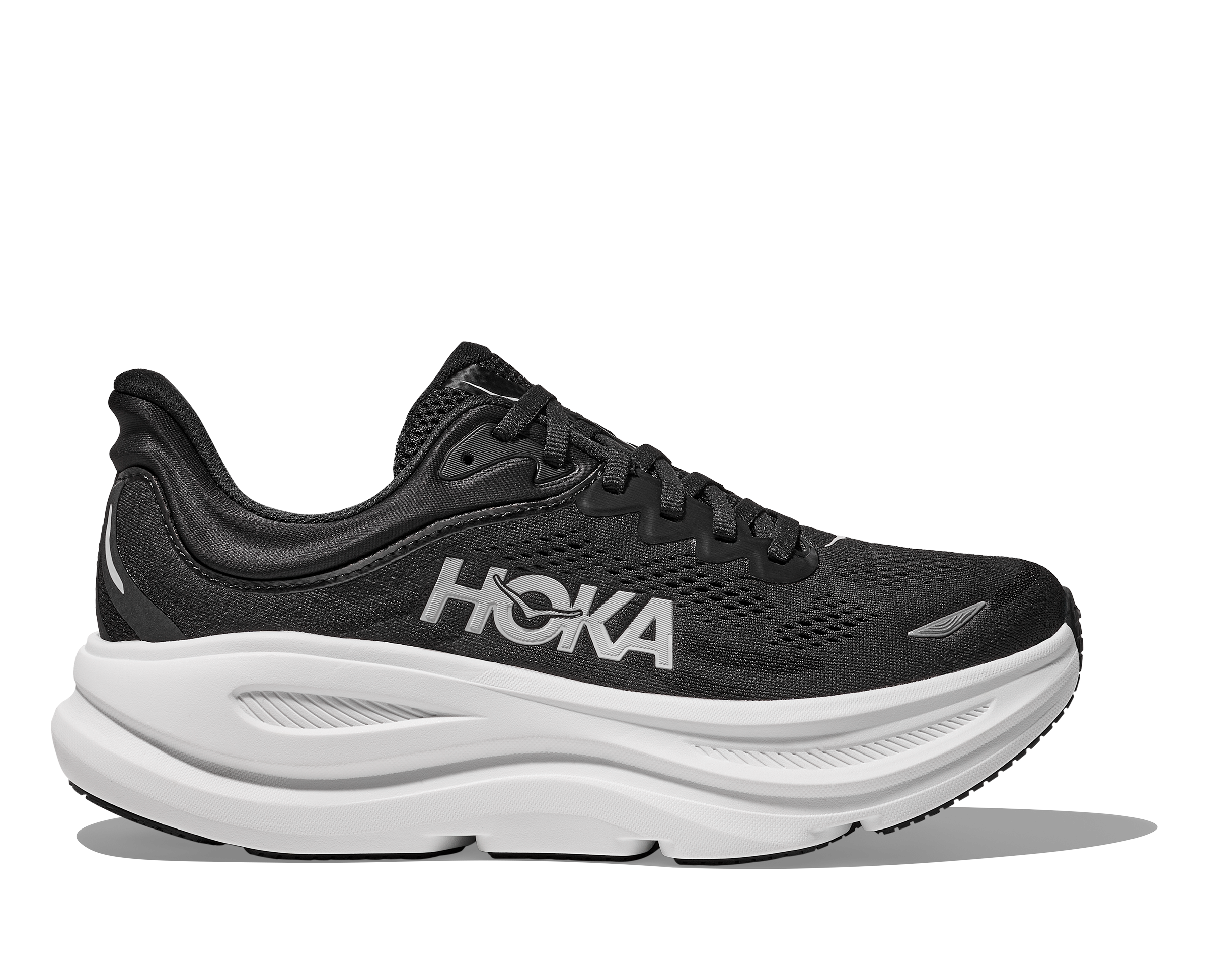 HOKA Women's Bondi 9 WIDE Running Shoes - Black/White (BWHT) | Cushioned Comfort for Walking, Jogging & Everyday Wear