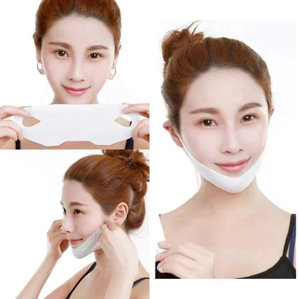 APURK V-Shape Facial Slimming Gel Mask - Double Chin Reducer & Contour Lifting Treatment for Women & Men | Firming, Moisturizing & Skin Tightening | Face Care for Shaping & Anti-Aging | Perfect for Daily Skincare Routine & Spa Night (1 Pack)