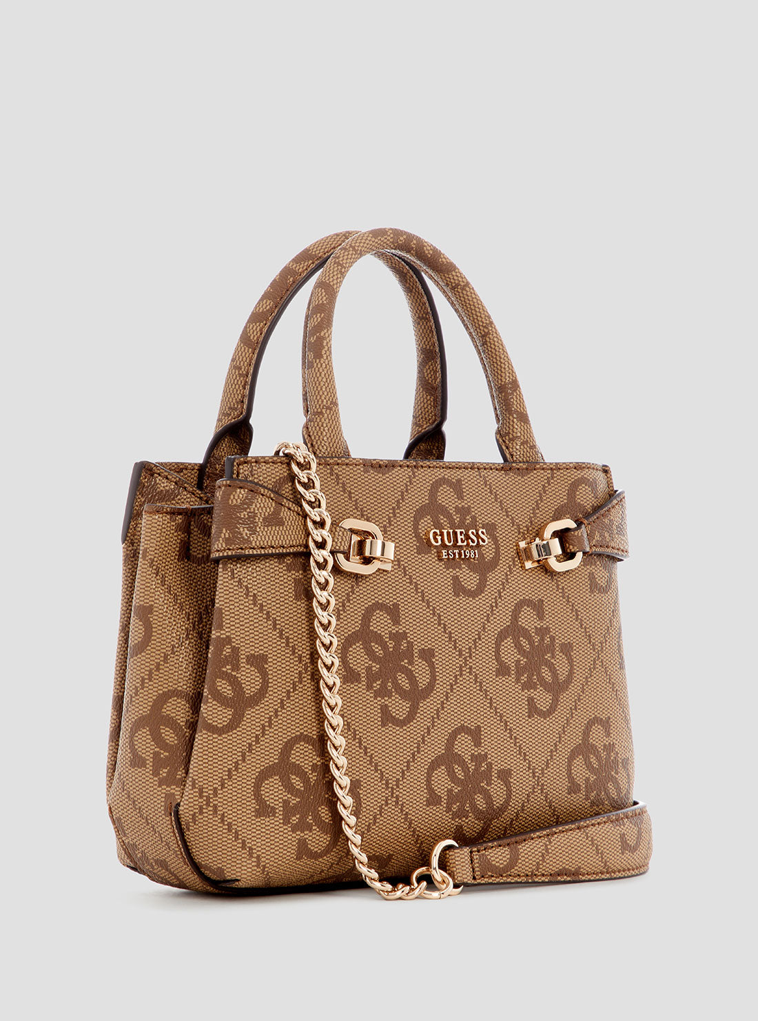 Lorelei Mini Satchel Bag - Brown Leather Crossbody Purse with Logo for Women | Perfect for Work, Travel & Everyday Use