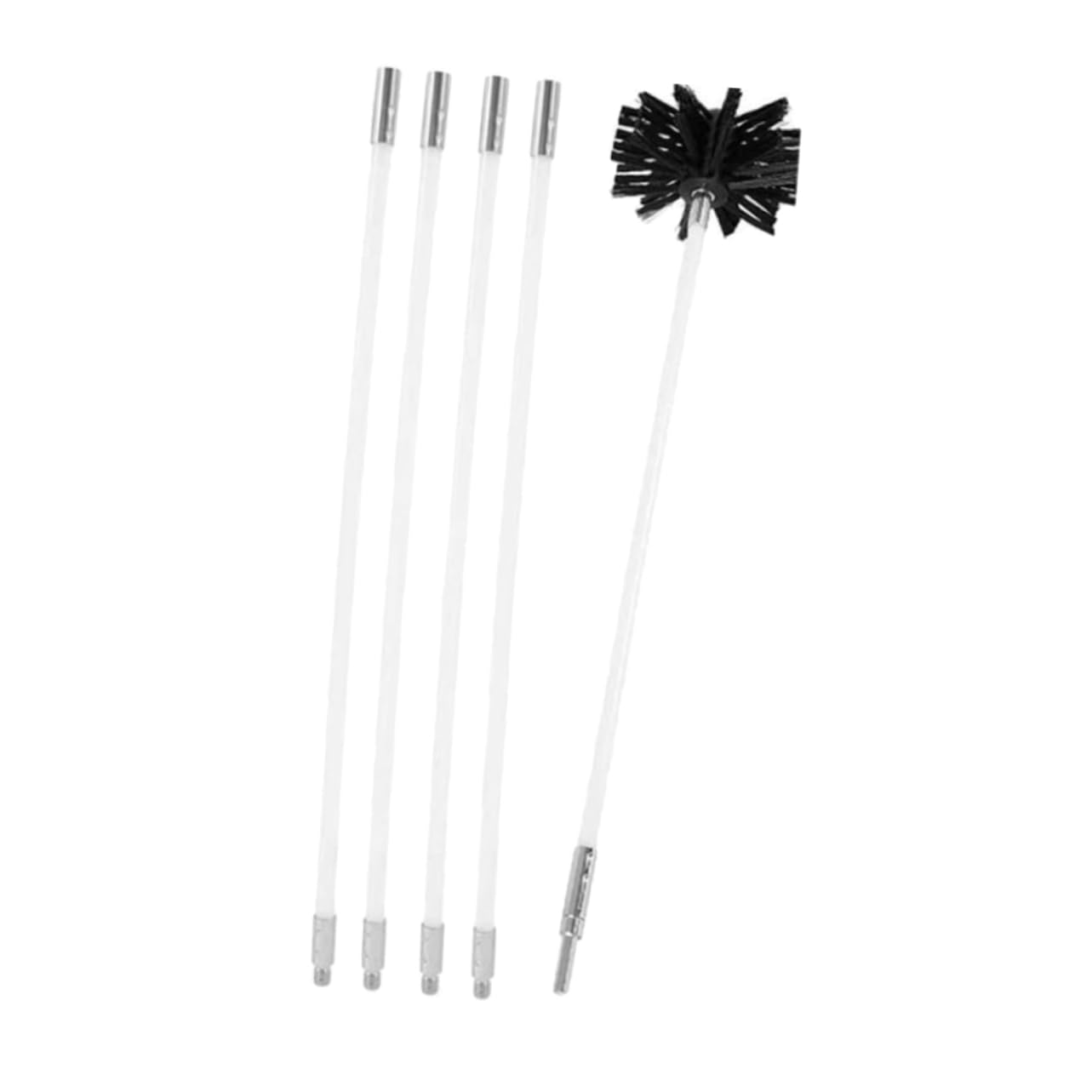1 Set Inner Wall Cleaning Brush Kit - Dryer Duct, Fireplace Chimney & Washing Machine Cleaning Tool with Nylon Bristles & Galvanized Iron Wire - Perfect for Home, HVAC, and Appliance Maintenance