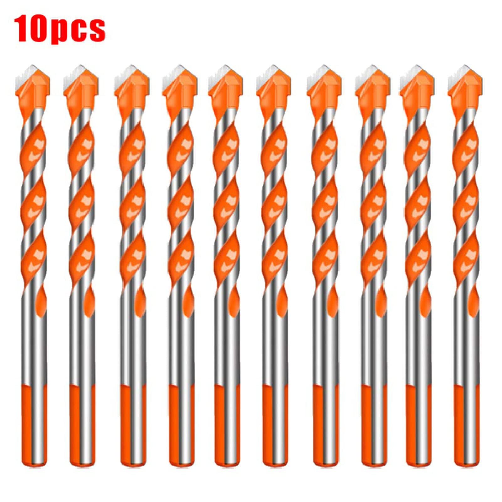 10Pcs Triangle Drill Bit Set for Metal, Wood, Glass, Ceramic & Concrete - 6mm Wall Hole Saw for Electric Drills - Perfect for DIY Projects, Home Renovations and Professional Construction Work