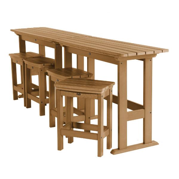Lehigh 6-Piece Counter Height Balcony Patio Set - Outdoor Dining & Relaxing Furniture for Small Spaces