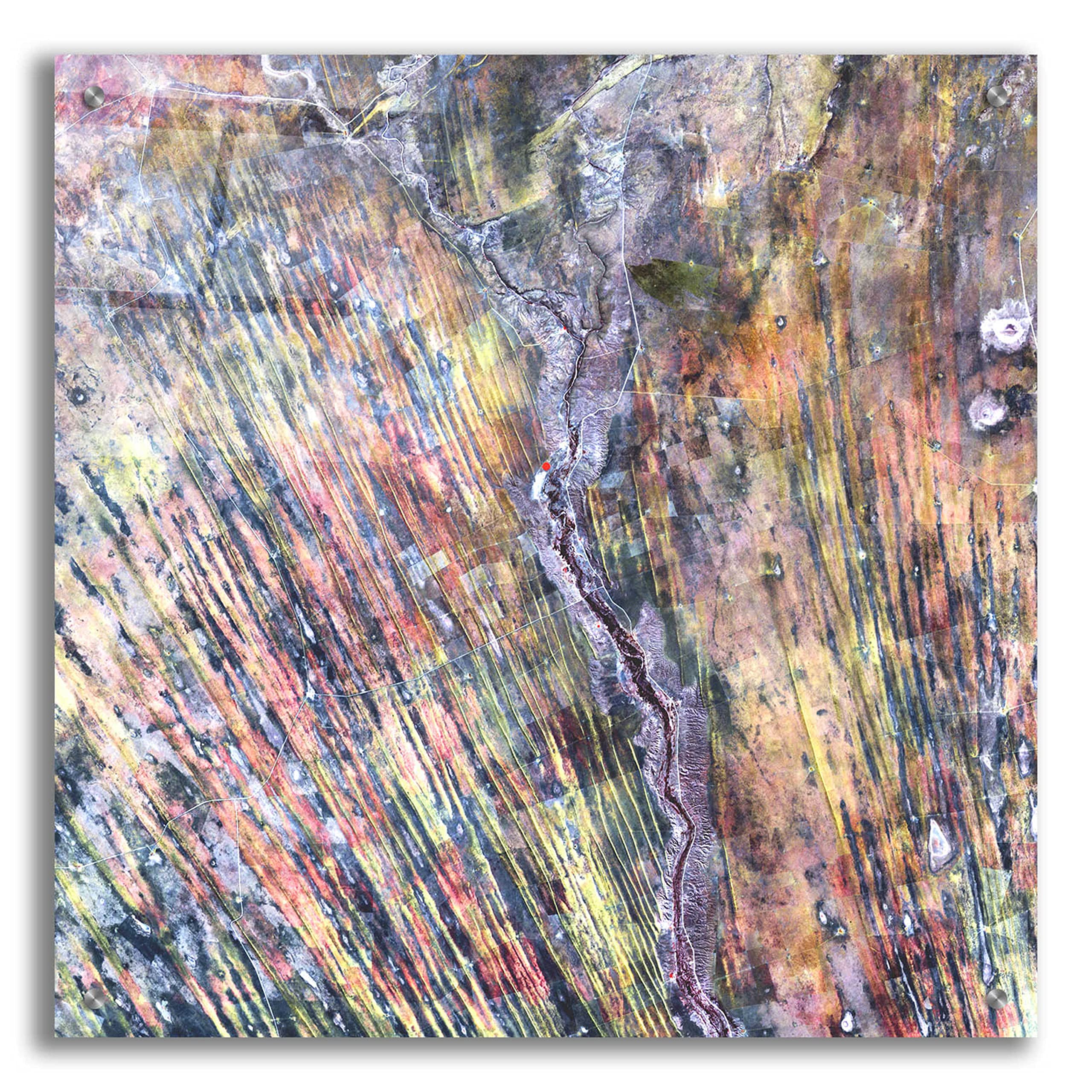Epic Art 'Earth as Art: The Optimist' 24x24 Inch Modern Acrylic Glass Wall Decor - Stunning Home & Office Artwork for Living Room, Bedroom or Gallery Display
