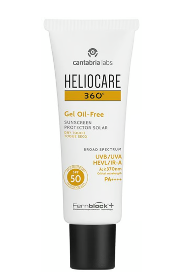 Heliocare 360º Oil-Free Sunscreen Gel SPF50 - 50mL Lightweight Facial Sun Protection for Daily Use, Outdoor Activities & Sensitive Skin