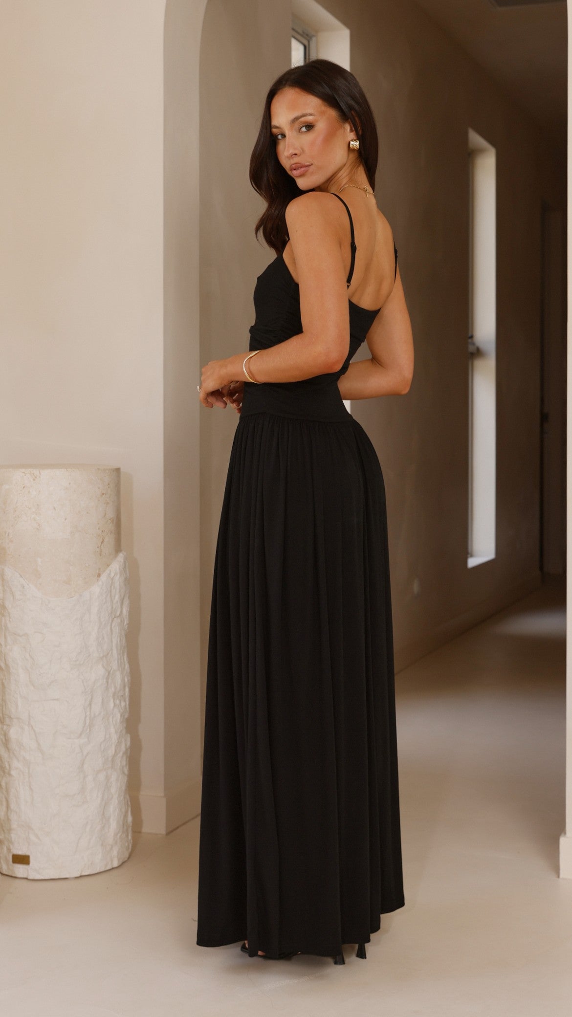 Libertine Maxi Dress for Women - Elegant Black Long Flowy Dress for Summer, Beach, Party & Evening Wear
