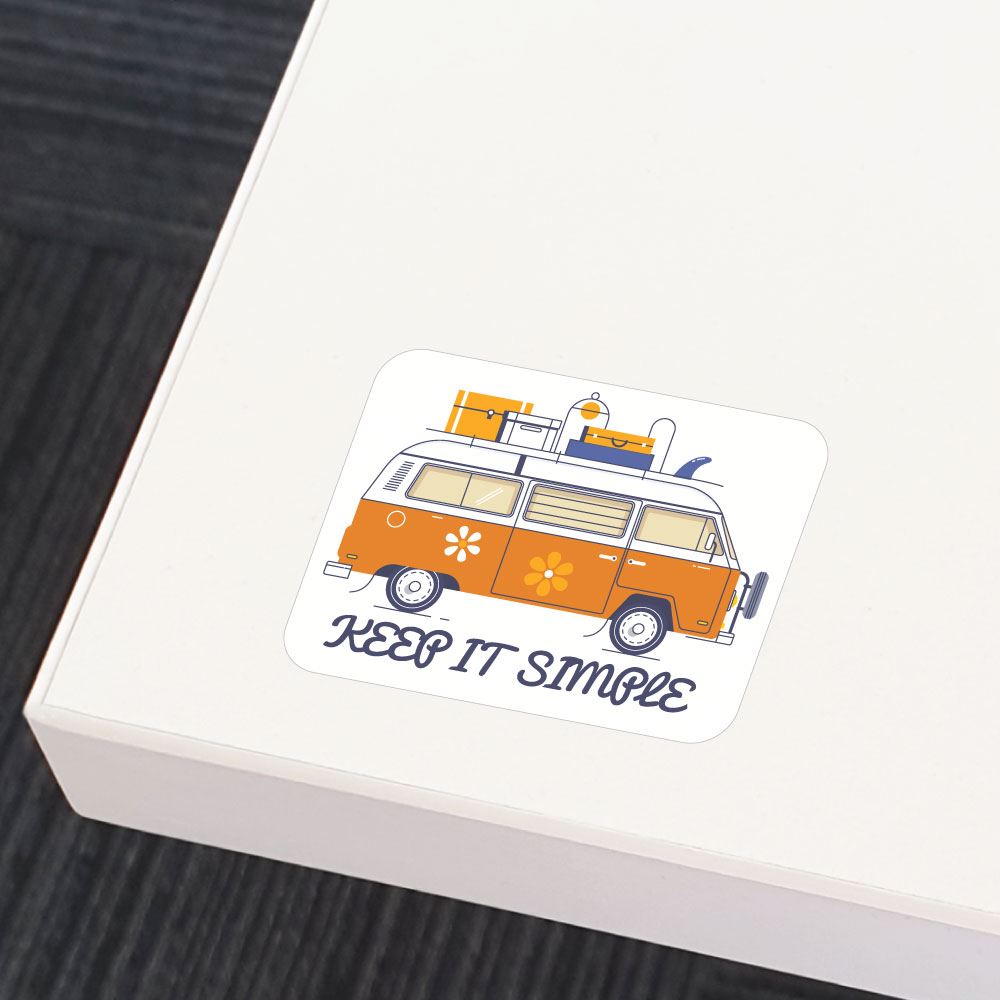 Keep It Simple Sticker Decal - Waterproof Vinyl Decals for Laptops, Cars & Walls - Motivational Quote Stickers for Home Office Decor