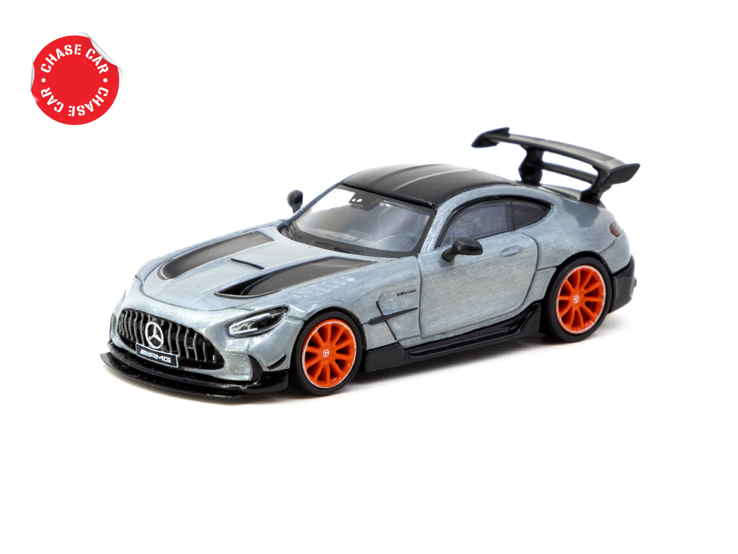 Tarmac Works 1/64 Scale Mercedes Benz AMG GT Black Series Diecast Model Car - Orange Limited Edition Collectible for Display & Racing Scenes