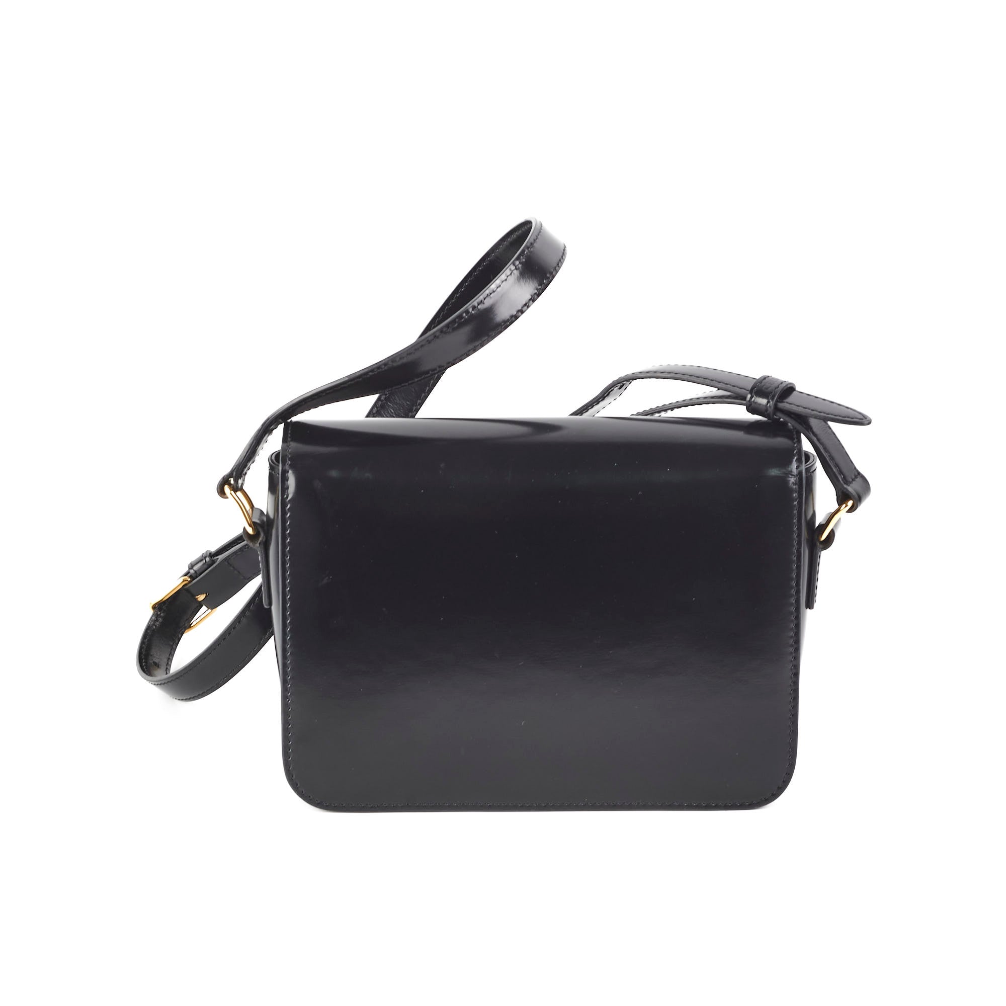 Celine Teen Triomphe Shoulder Bag in Black | Genuine Leather Crossbody Purse for Women | Perfect for Date Night, Office & Everyday Use