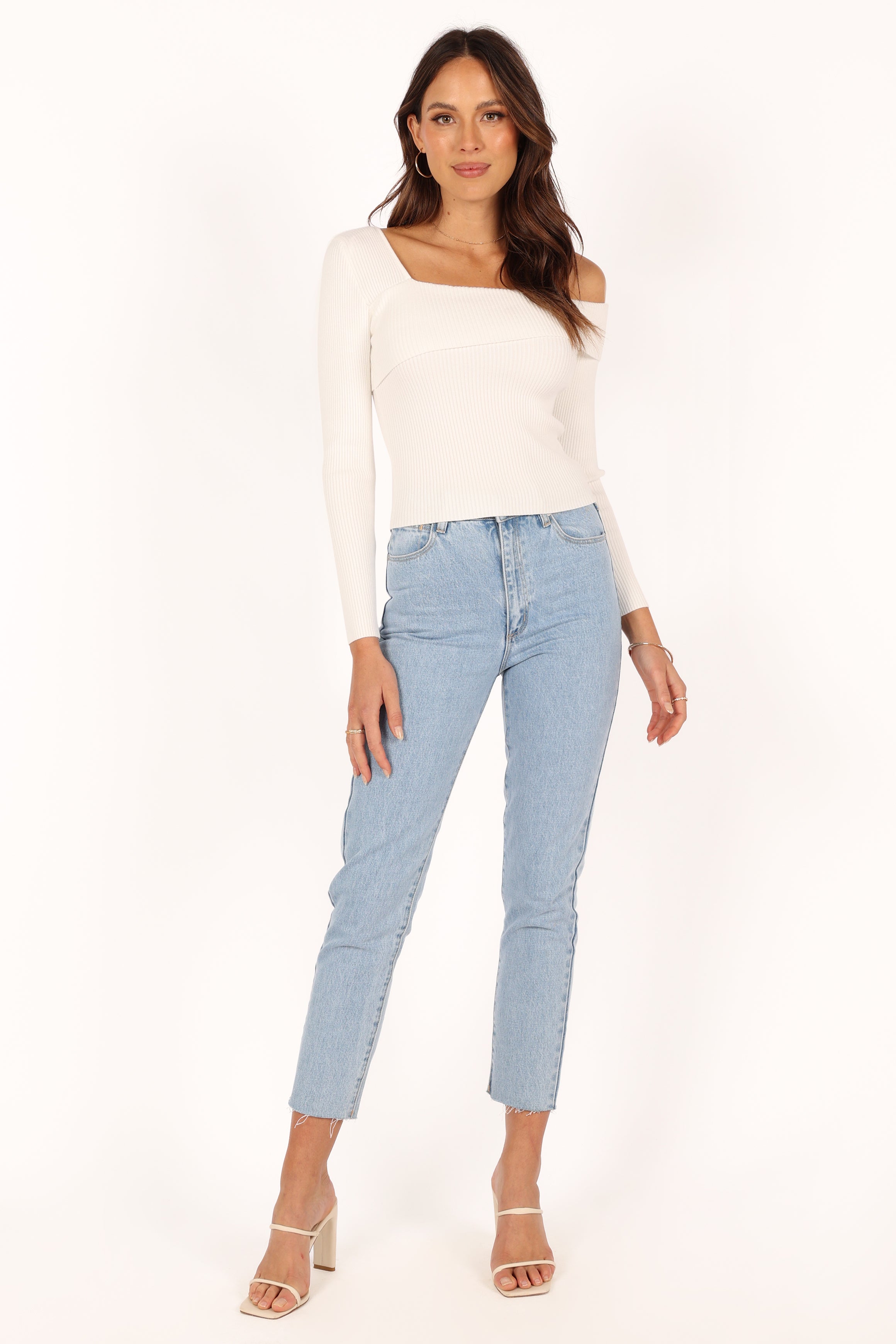 Aleena Knit Top for Women - Soft & Comfortable White Sweater | Perfect for Casual Wear, Office & Outings