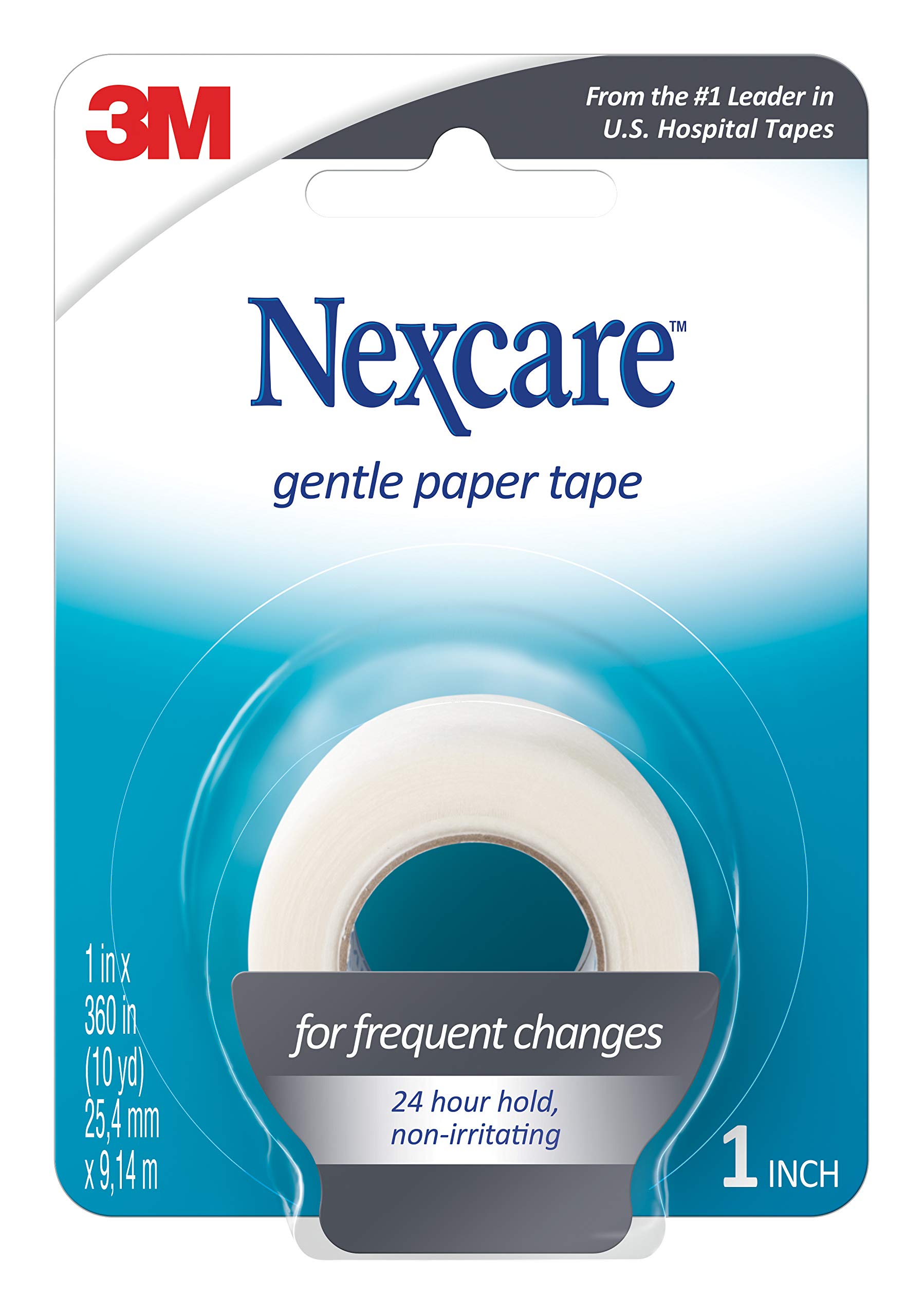 Nexcare Gentle Paper First Aid Tape - Hypoallergenic Medical Tape for Wound Care | Easy Tear & Pain-Free Removal | Ideal for Frequent Bandage Changes (1 Roll) | Perfect for First Aid Kits, Home & Hospital Use