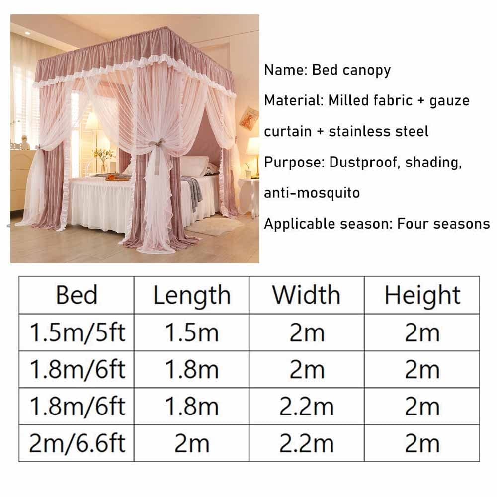 Mosquito Net Bed Canopy for Bedroom - Universal Dustproof Bed Curtain for Boys & Girls - All-Season Protection from Insects & Dust - Perfect for Kids' Rooms, Dormitories & Outdoor Camping