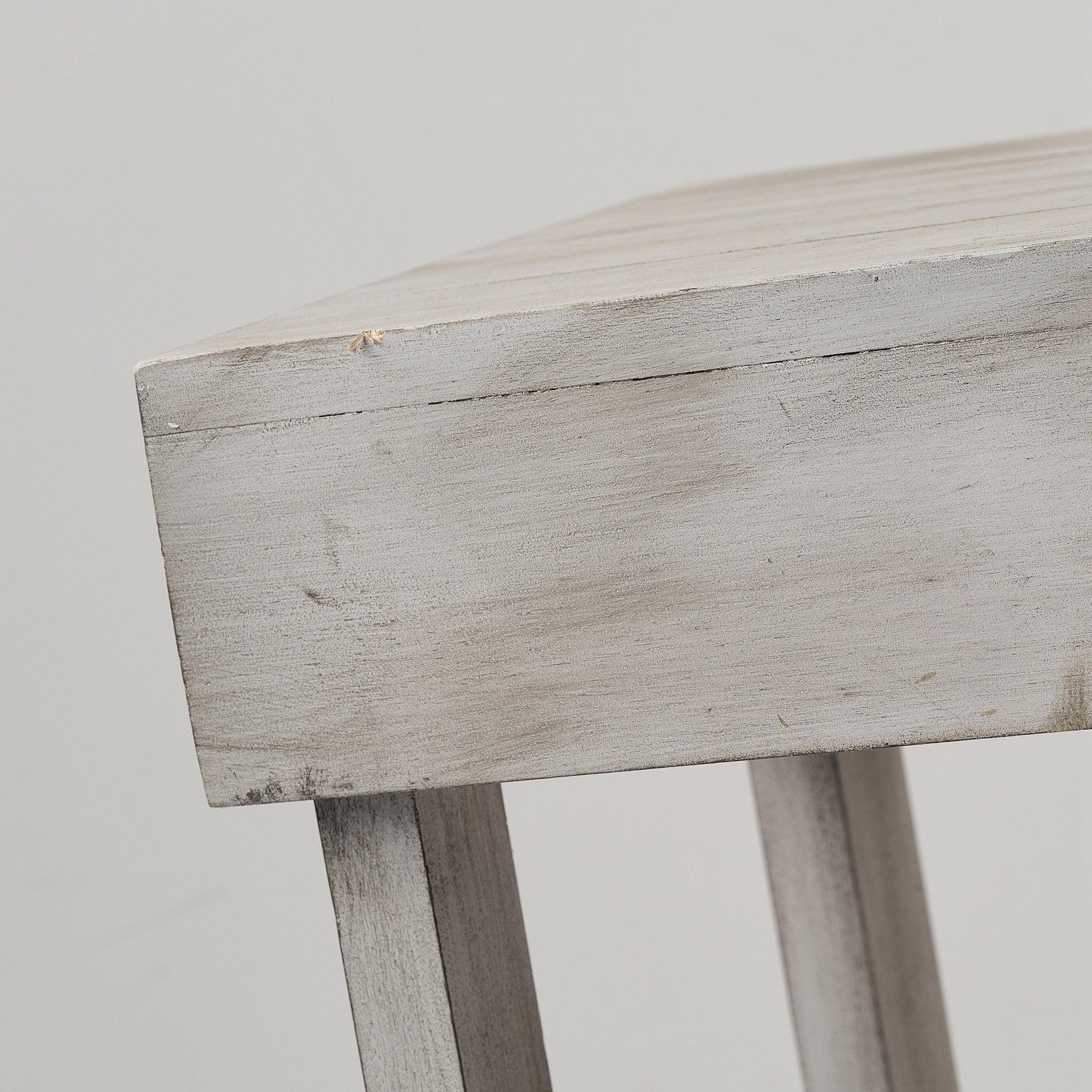 Rustic Wood Square Side Table with Shelf - Farmhouse End Table for Living Room, Bedroom & Patio - Sturdy Coffee Table Accent Furniture for Home Decor