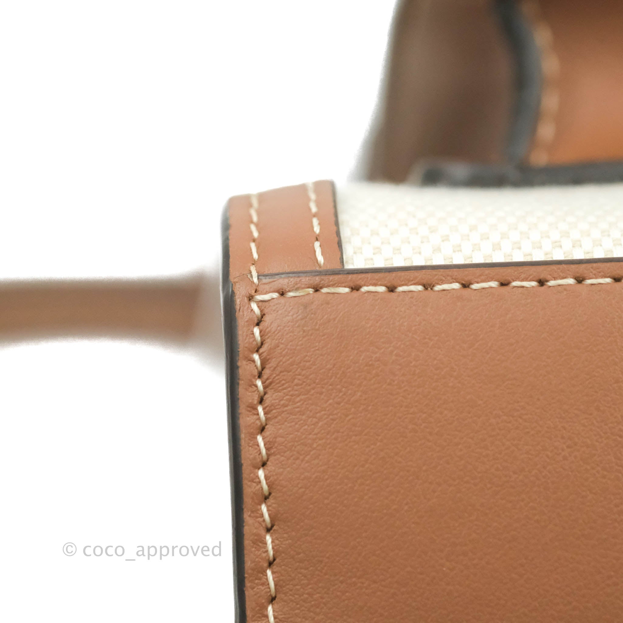 Burberry Smooth Calfskin Canvas Two Tone Mini Pocket Bag in Beige & Tan - Perfect for Everyday Use, Date Nights & Travel Accessories