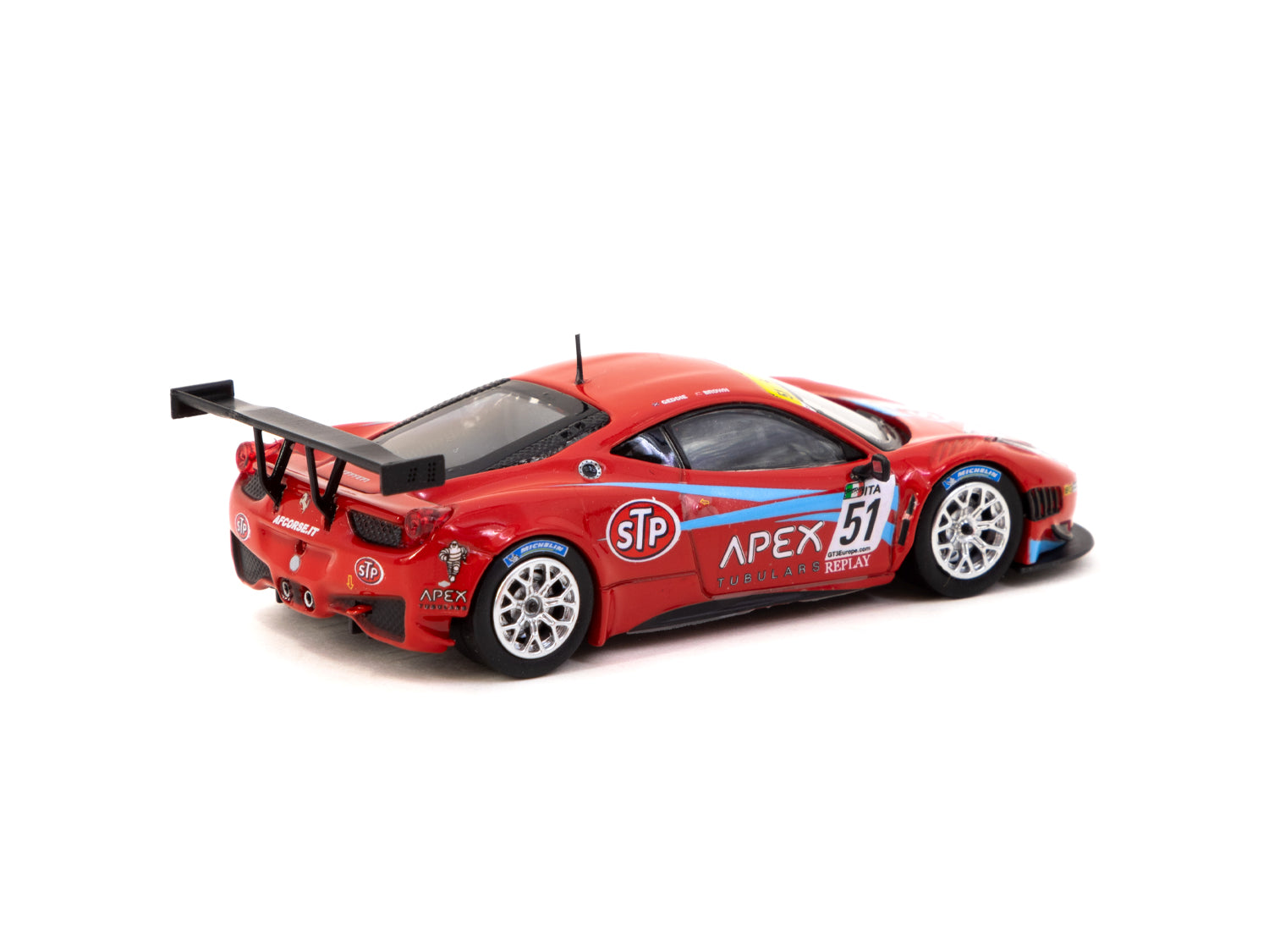 Tarmac Works X iXO Models 1/64 Ferrari 458 Italia GT3 FIA GT3 Europe 2011 #51 Diecast Model Car - Perfect for Collectors, Racing Enthusiasts, and Display Cases