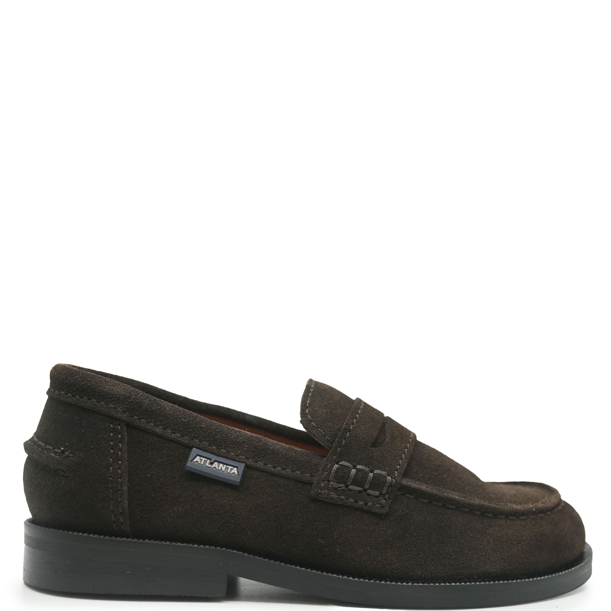 Men's Atlanta Moccasin Penny Loafers - Dark Brown Suede Slip-On Shoes for Casual Wear & Office Outfits