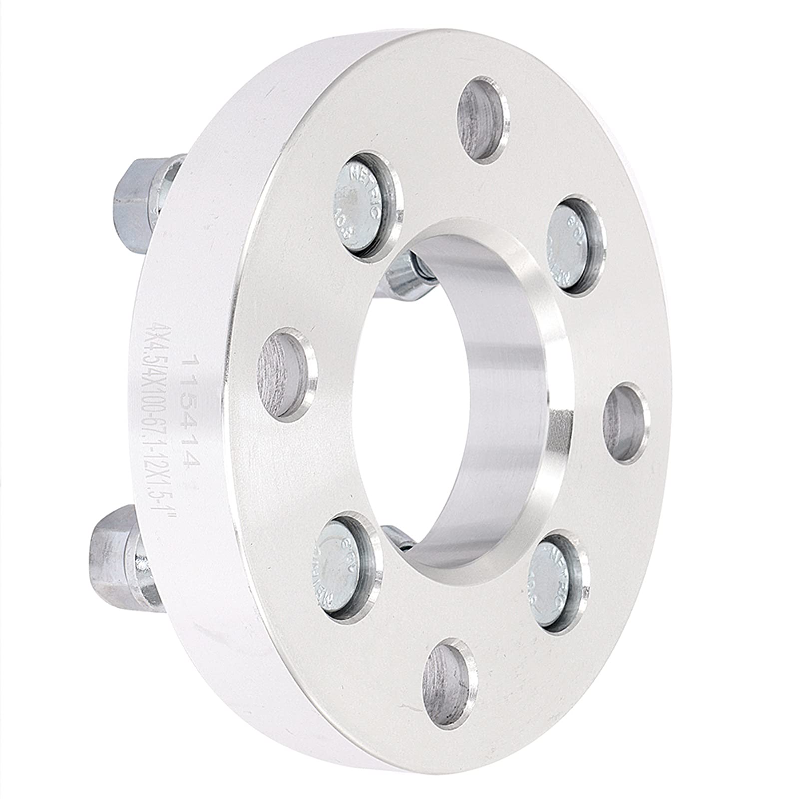 1 Inch 4x4.5 4x100 Wheel Spacers 4-Piece Set - 4 Lug Wheel Adapters for 1985-1998 Mitsubishi Galant, 1992-1994 Acura Vigor, 1989-1998 Nissan 240SX - 67.1mm Center Bore & 12x1.5 Studs - Perfect for Performance Upgrades & Custom Wheel Fitment