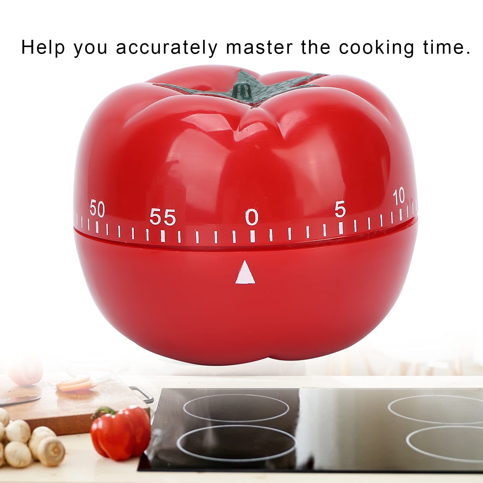 60-Minute Mechanical Kitchen Timer - Tomato-Shaped Wind-Up Countdown Timer for Cooking, Baking & Kids | Perfect for Kitchen, Classroom & Time Management