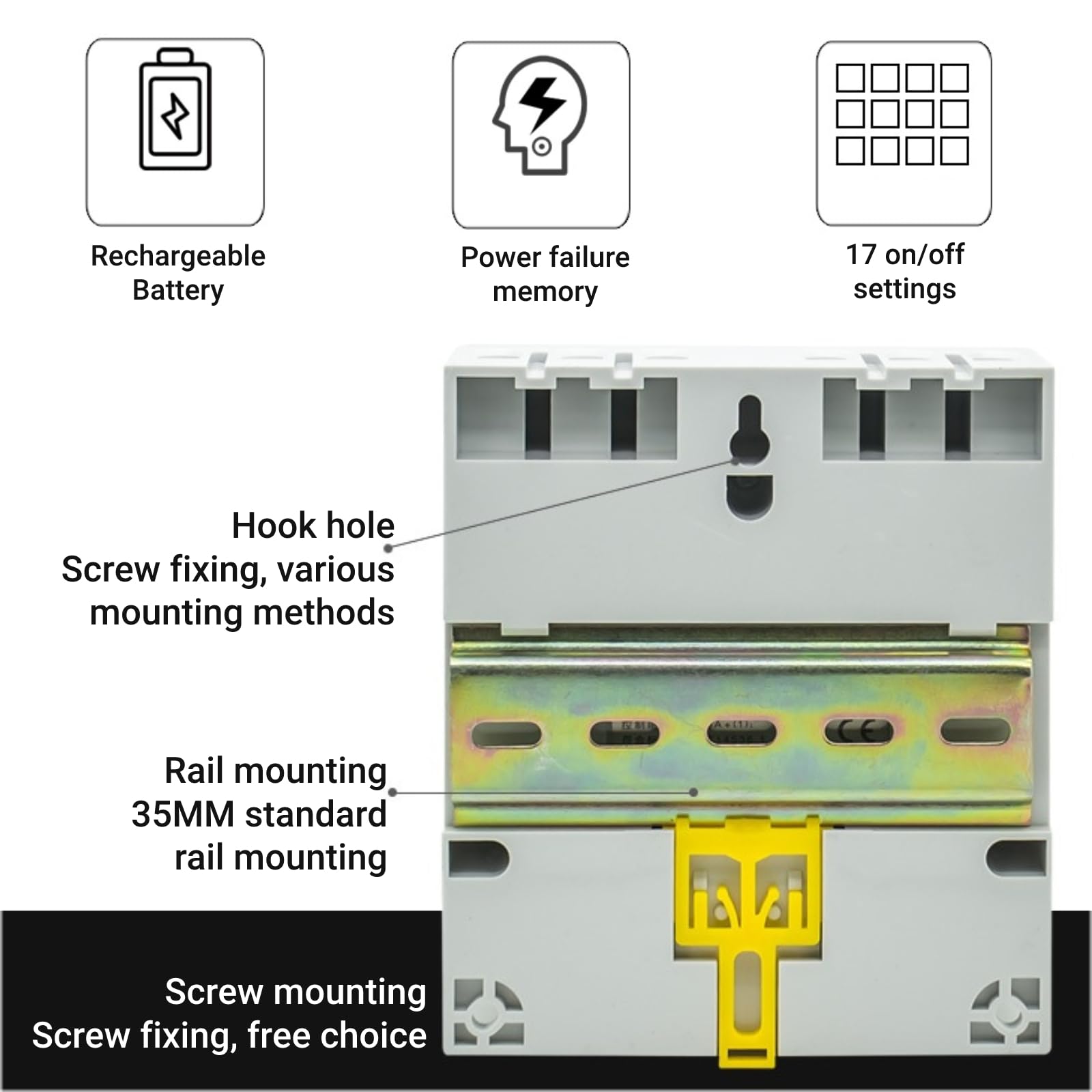 Programmable 3 Phase Timer Switch TM-163 - 380V Smart Digital Weekly Relay for Industrial Automation & Equipment Control | Perfect for HVAC Systems, Motor Control, and Lighting Schedules