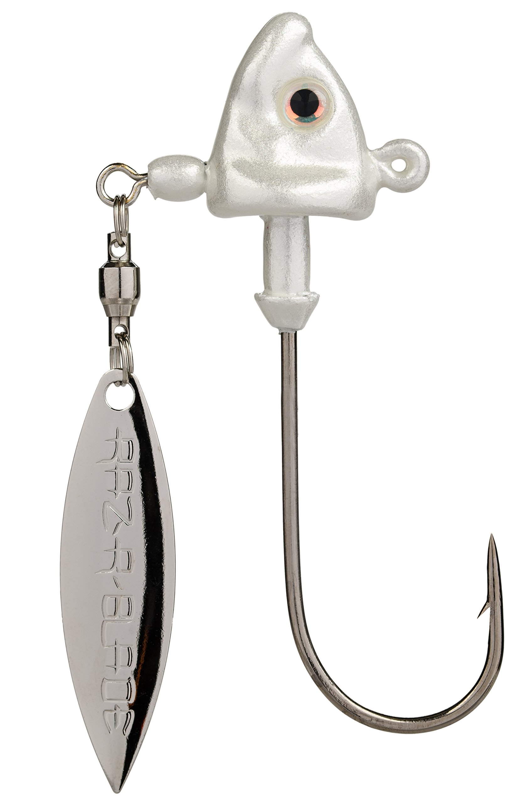 Strike King Tour Grade Spin Head Jig - Premium Fishing Lure (Pearl White, 3/4 oz) for Bass, Walleye & Freshwater Fishing - Ideal for Casting, Jigging & Flipping Techniques