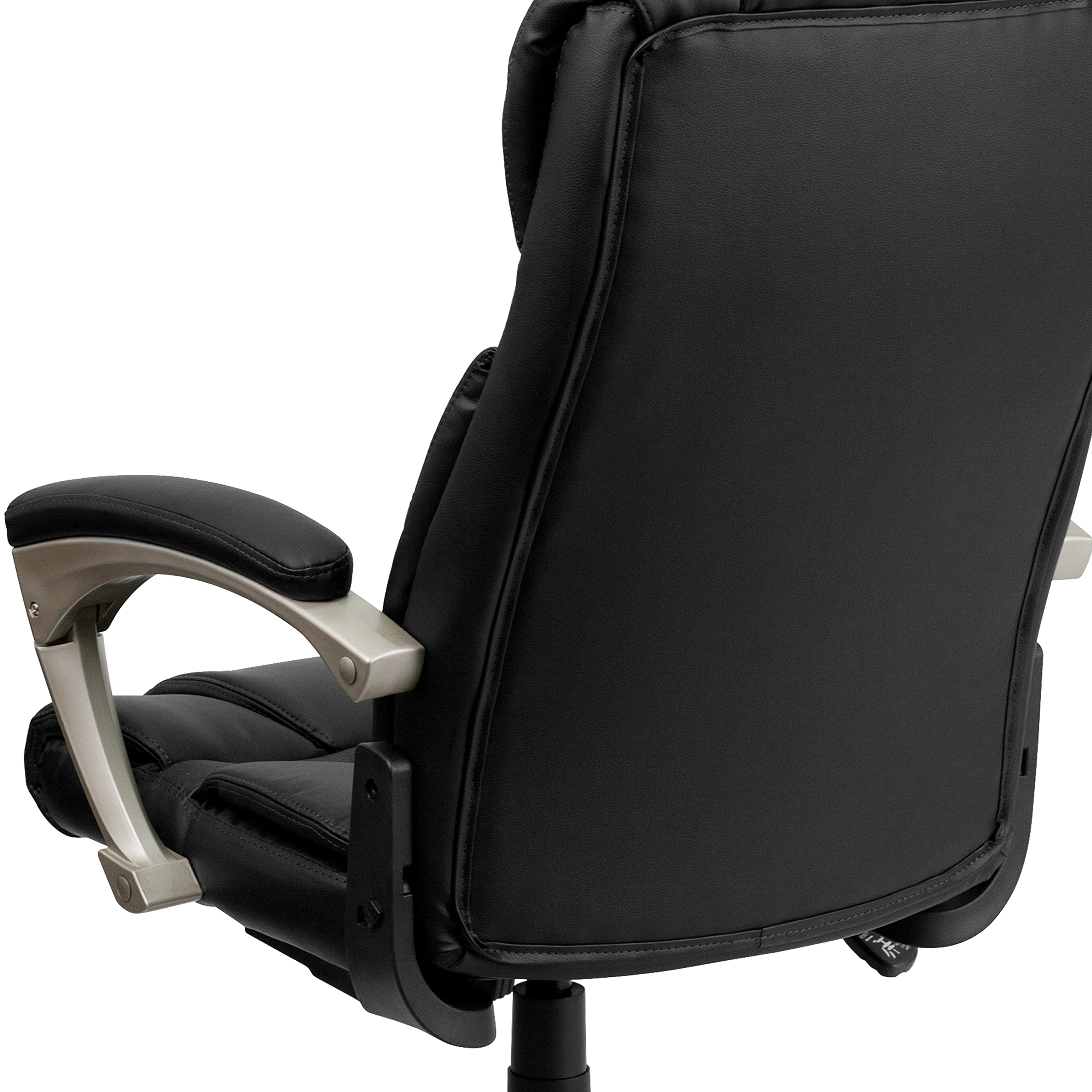 Premium High Back Ergonomic Executive Office Chair - Black LeatherSoft Swivel Chair with Adjustable Arms for Home & Office Workspace Comfort