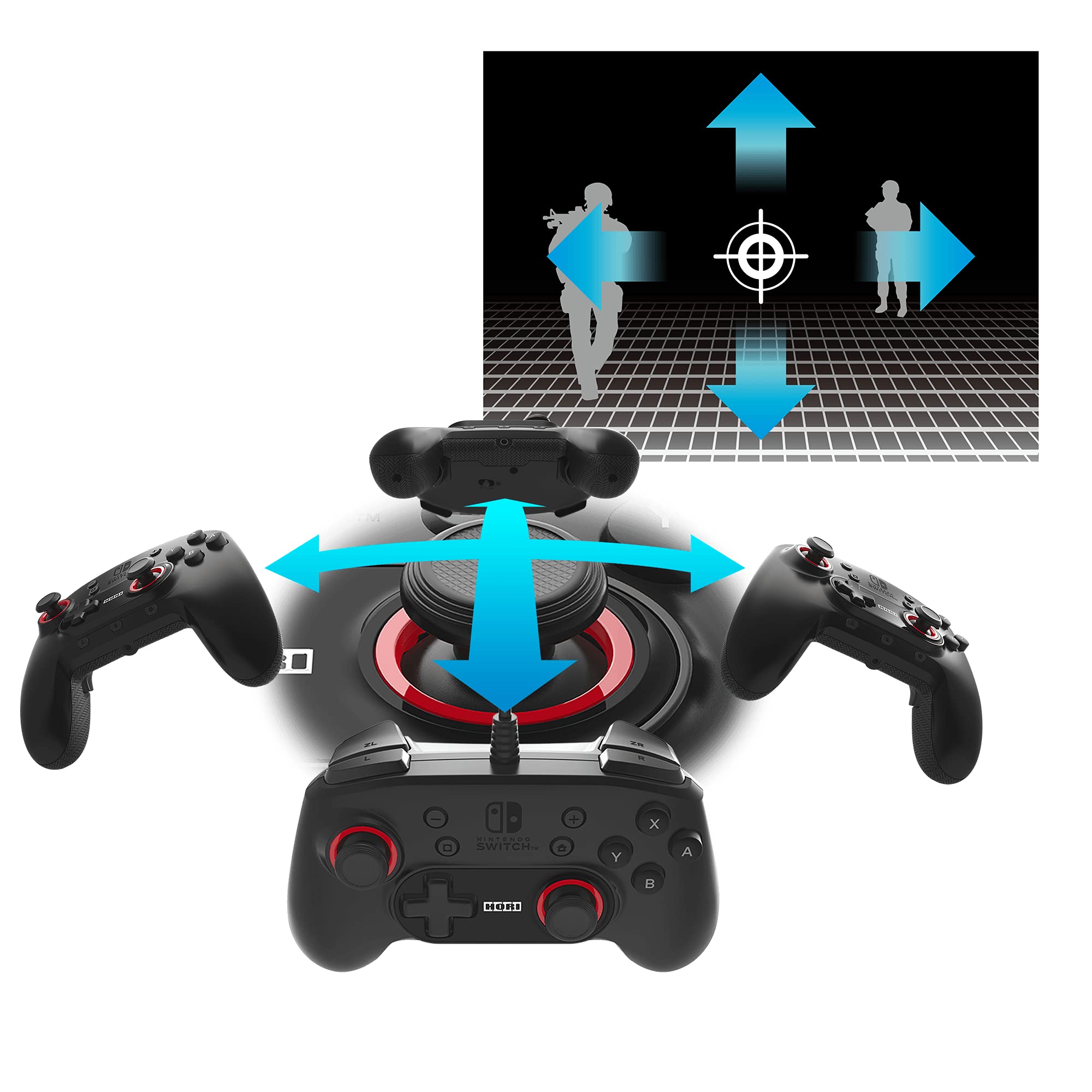 HORI Nintendo Switch HORIPAD Plus+ Wired Controller - Officially Licensed by Nintendo for FPS, Battle Royale & Action Games | Perfect for Gaming Sessions, Competitive Play & Multiplayer Battles
