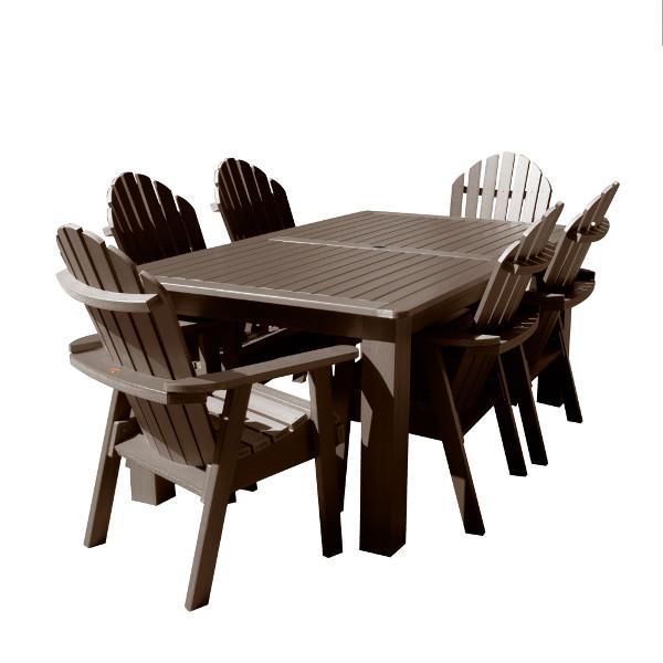 Hamilton Adirondack 7-Piece Rectangular Outdoor Dining Set - Patio Furniture for Backyard, Garden & Poolside Dining