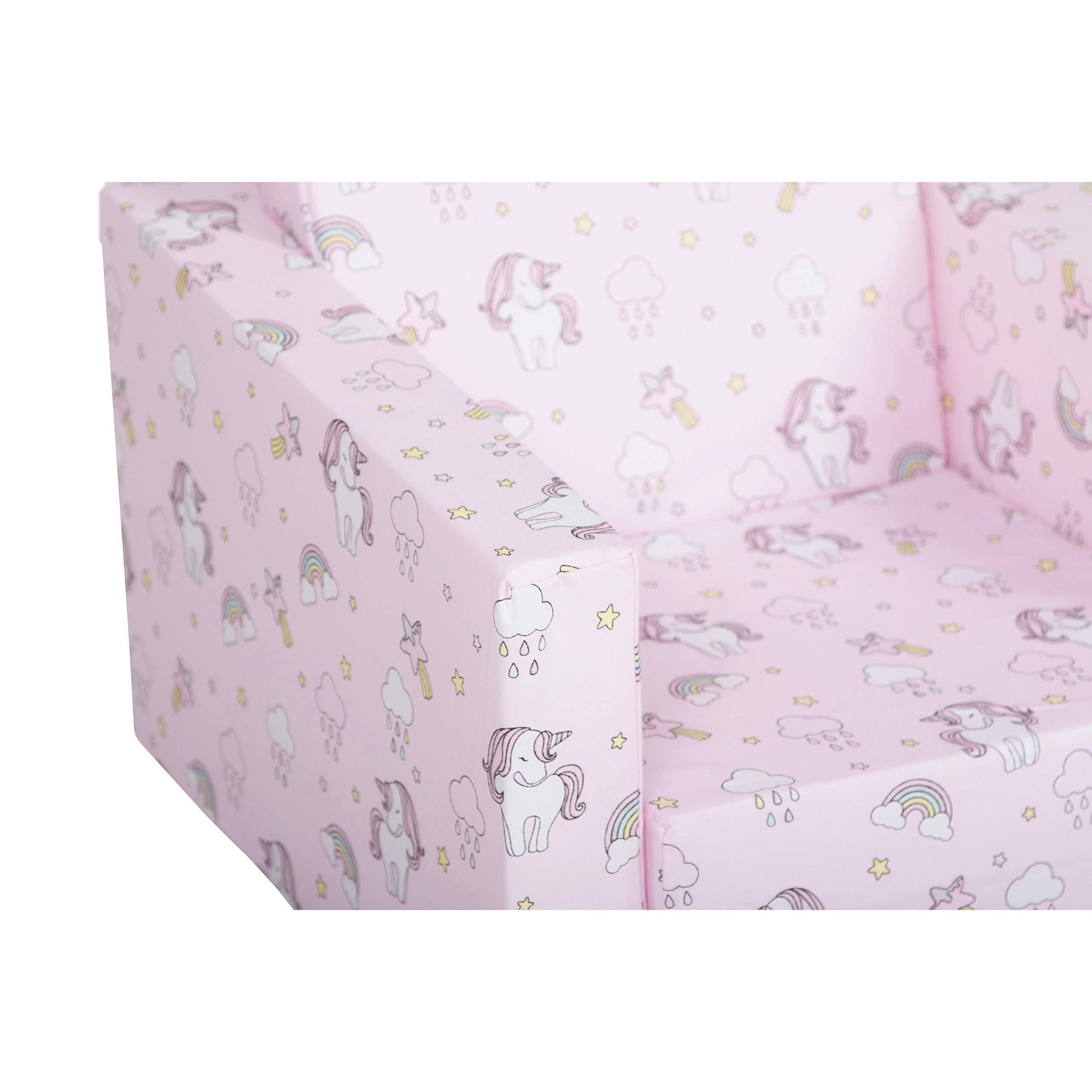 Delsit Kids Convertible Sofa - 2-in-1 Toddler Armchair & Lounger with Flip-Out Design, Soft Foam Couch for Boys & Girls, European-Made - Perfect for Playrooms, Bedrooms & Nursery Relaxation