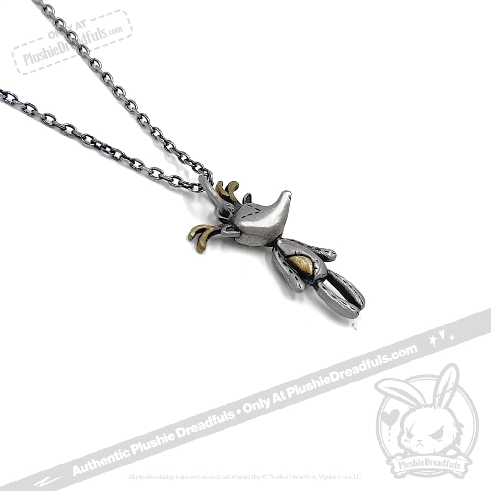 Sterling Silver Reindeer Pendant Necklace - Elegant Christmas Jewelry Gift for Women, Perfect for Holiday Parties & Festive Occasions