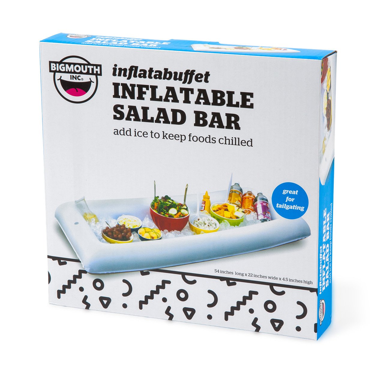 BigMouth Inc White Inflatable Buffet & Salad Bar - Perfect for Parties, Picnics & Outdoor Events - Holds Drinks, Snacks, Food & More