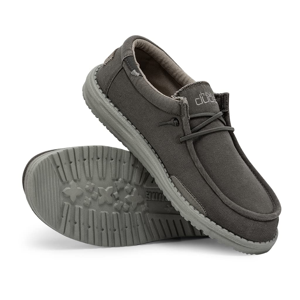 Hey Dude Men's Wally Wash Lace-Up Loafers - Lightweight Comfortable Casual Shoes for Men | Perfect for Walking, Travel & Everyday Wear